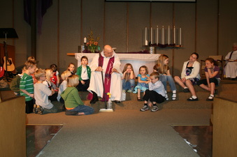 Children in worship during Kids Time